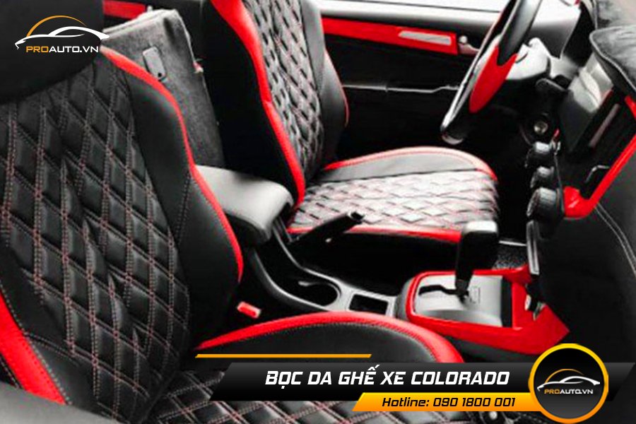 Bọc da ghế xe Colorado phối màu
