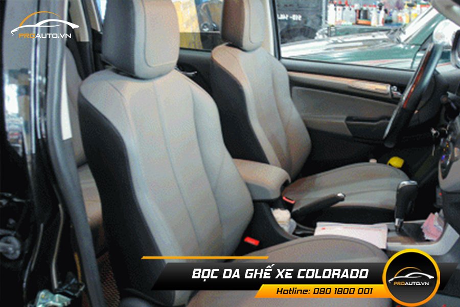 Bọc da ghế Colorado theo màu nội thất xe