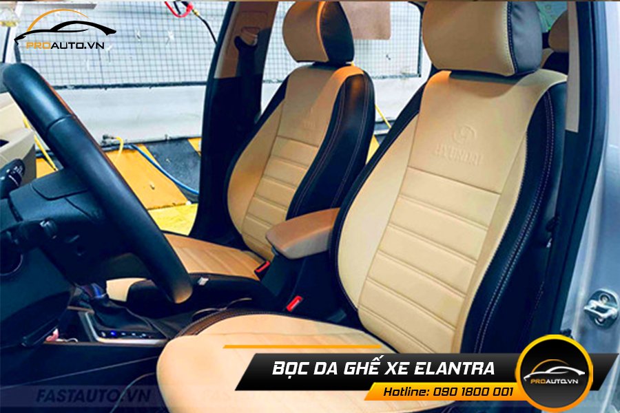 Bọc ghế da Elantra phối màu