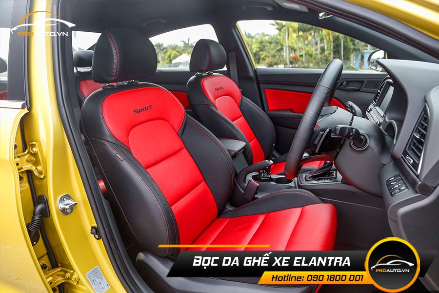 Bọc ghế da Elantra phối màu