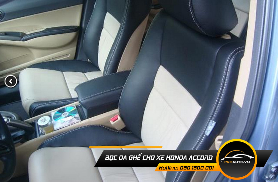 Bọc da ghế Honda Accord phối màu