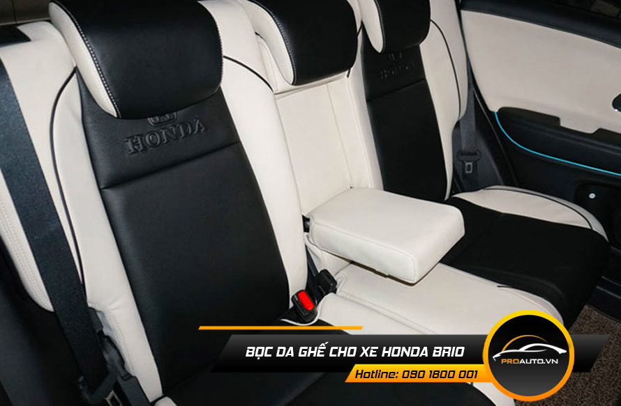 Bọc da ghế Honda Brio phối màu