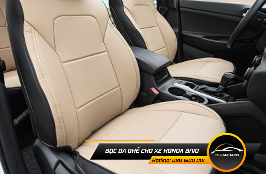 Bọc da ghế Honda Brio theo màu nội thất xe