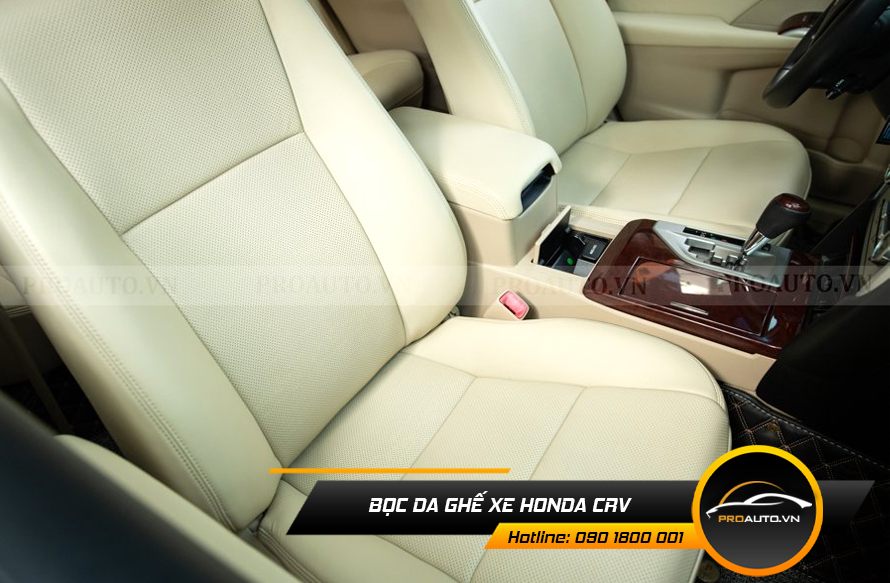 Bọc da ghế Honda CRV theo màu nội thất xe
