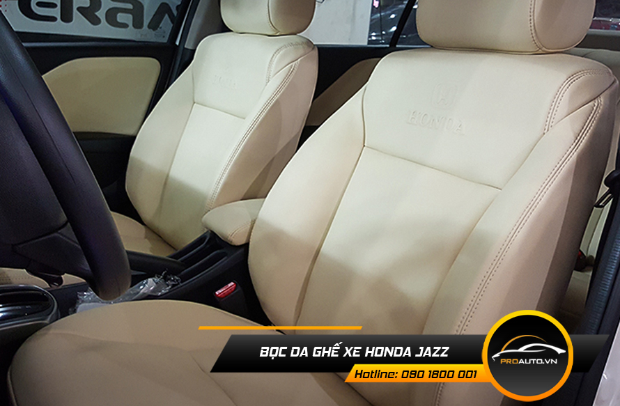 Bọc da ghế Honda Jazz theo màu nội thất xe