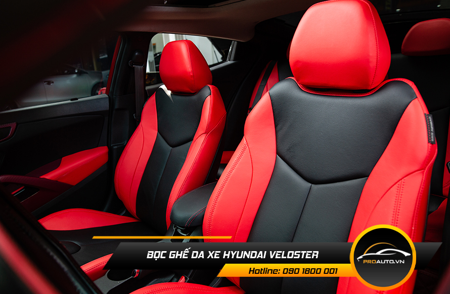 Bọc ghế da Hyundai Veloster phối màu