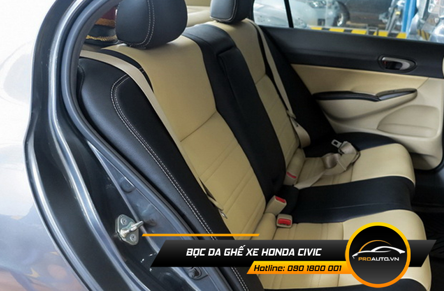 Bọc da ghế Honda Civic phối màu