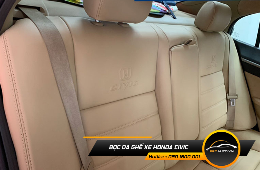 Bọc da ghế Honda Civic theo màu nội thất xe