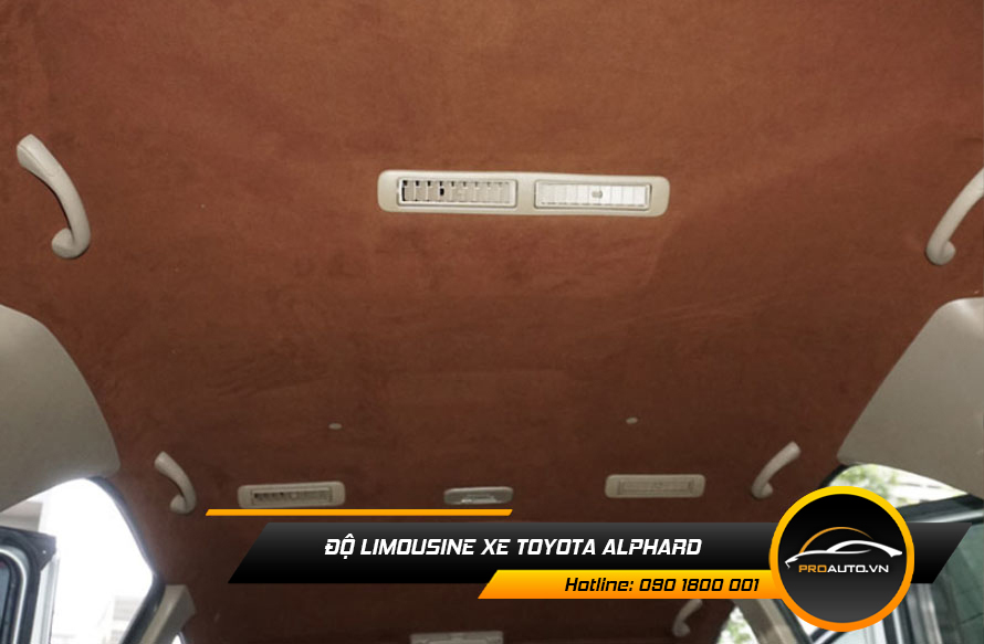 Bọc trần da lộn xe Toyota Alphard