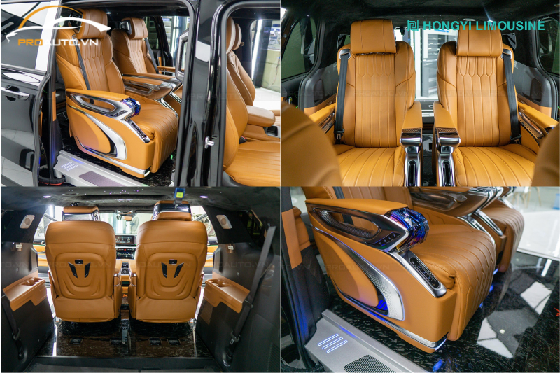 Mẫu xe Carnival độ Limousine màu nâu