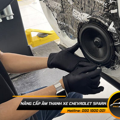 nang cap am thanh xe Chevrolet Spark 1