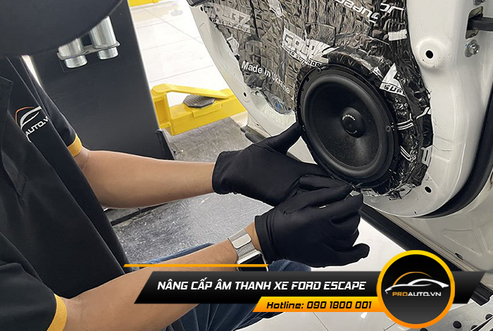 nang cap am thanh xe ford escape