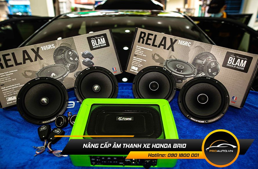Nâng cấp loa sub âm thanh xe Honda Brio