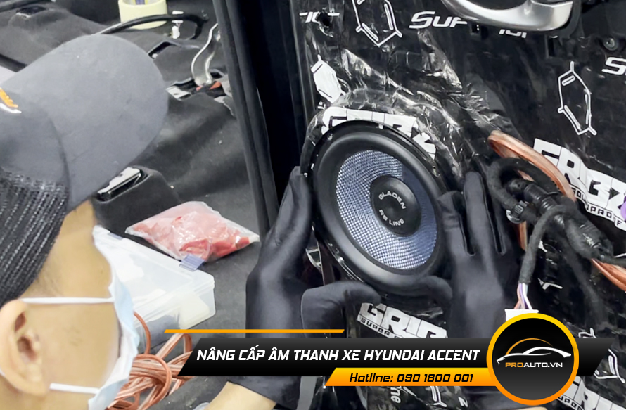 Nâng cấp loa sub âm thanh xe Hyundai Accent