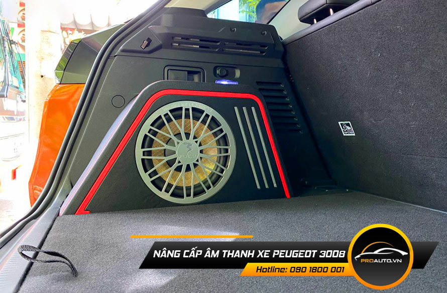 Thay loa 3 way + sub hơi + amply nâng cấp âm thanh xe Peugeot 3008