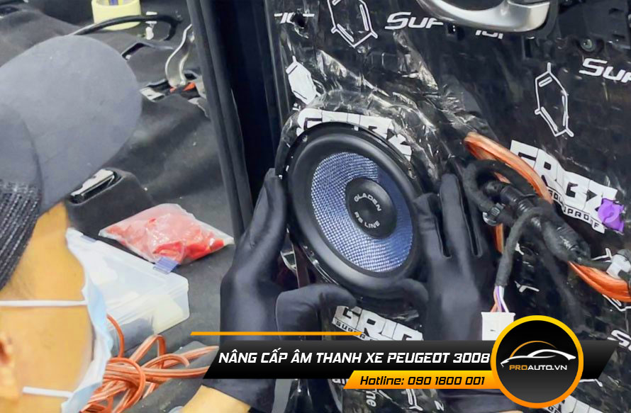Thay loa nâng cấp âm thanh xe Peugeot 3008