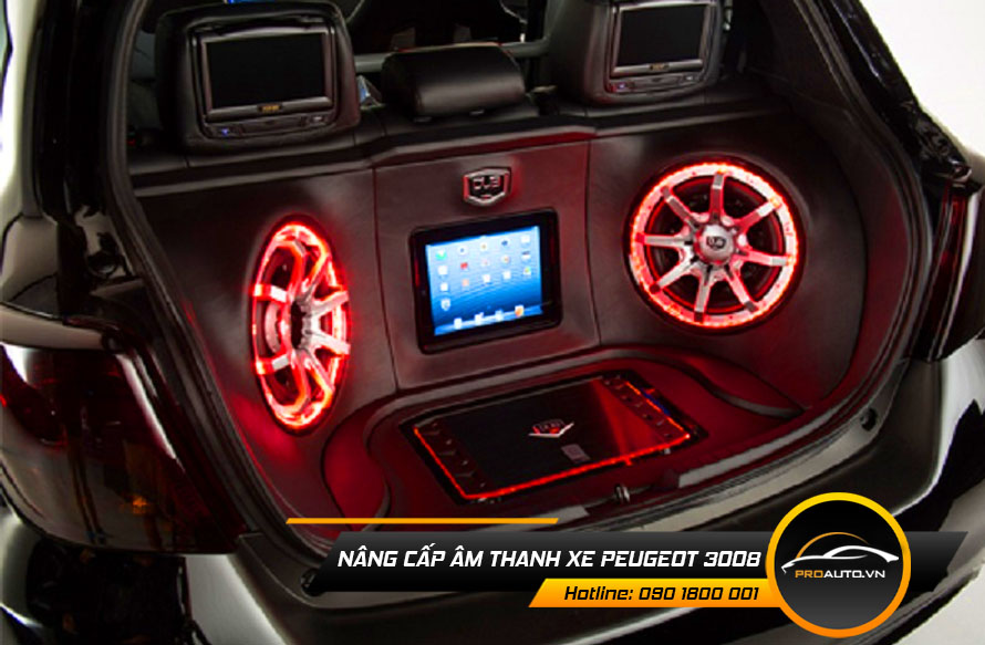 Thay loa, sub điện và amply nâng cấp âm thanh xe Peugeot 3008