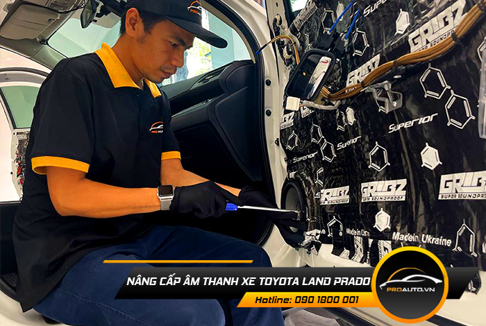 nang cap am thanh xe toyota prado