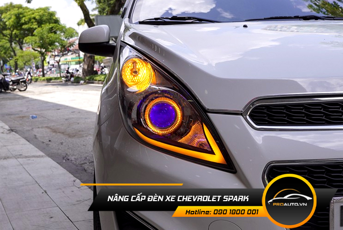 nang cap den xe Chevrolet Spark