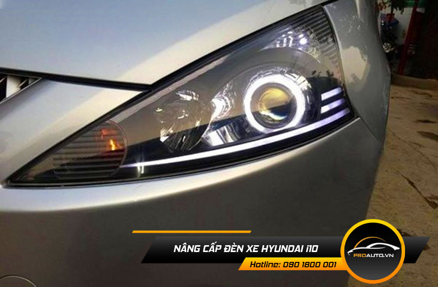 Độ đèn xe Hyundai i10