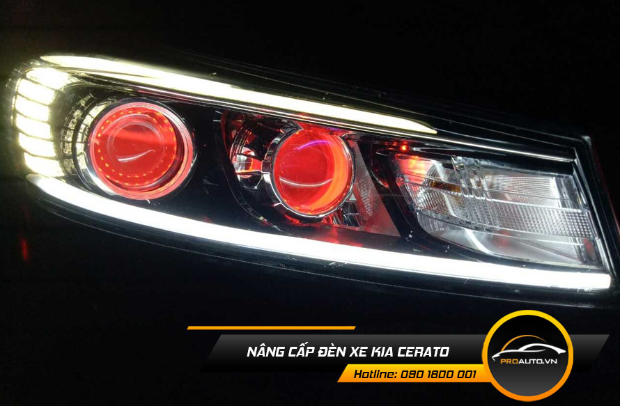 nang cap den xe kia cerato