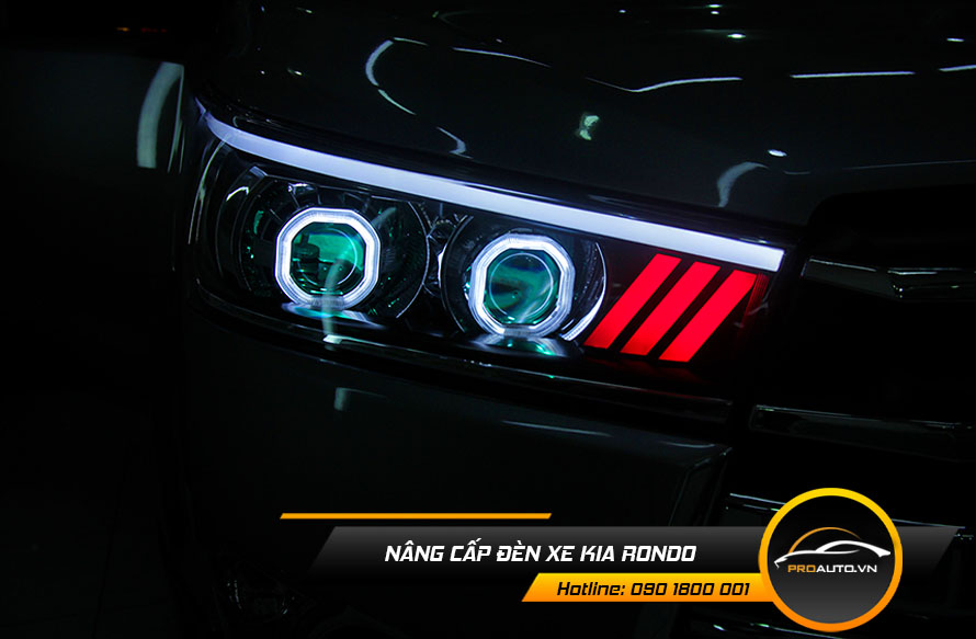 nang cap den xe kia rondo