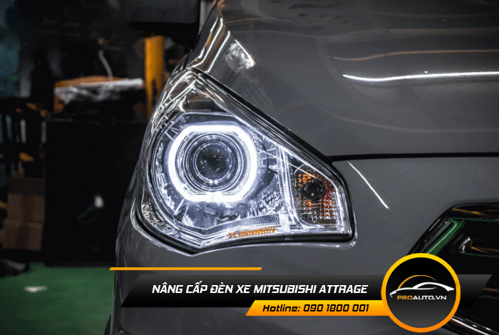 nang cap den xe mitsubishi Attrage