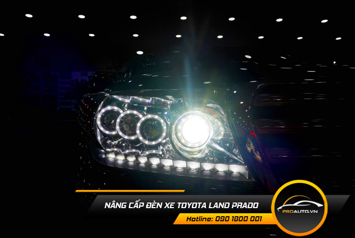 nang cap den xe toyota prado