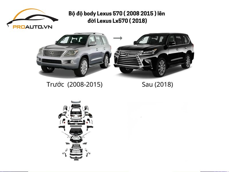 Nâng đời xe Lexus LX570