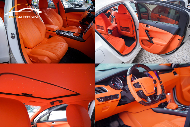 Peugeot 408 đổi màu nội thất màu cam