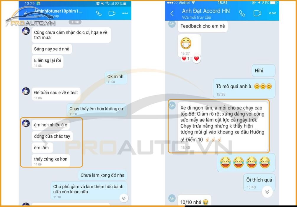 Phản hồi về cách âm xe hơi Gribz
