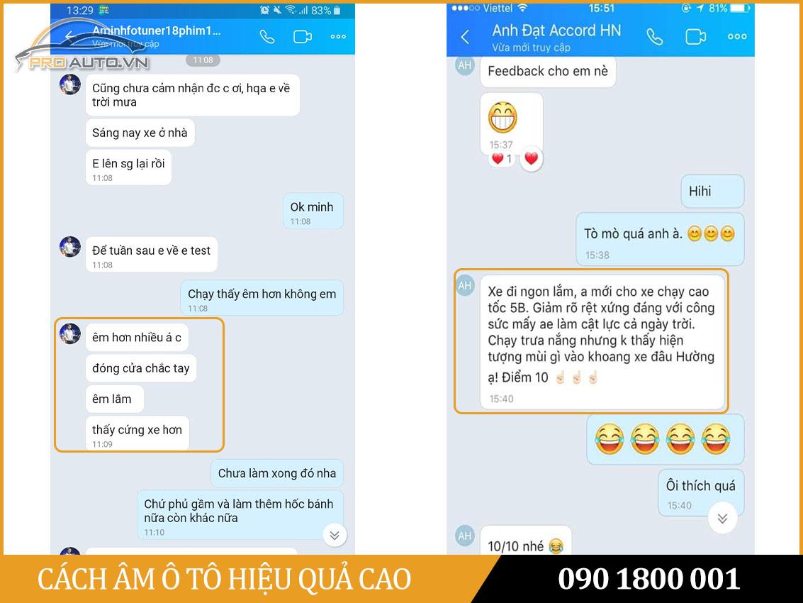 Phản hồi về cách âm xe hơi Gribz