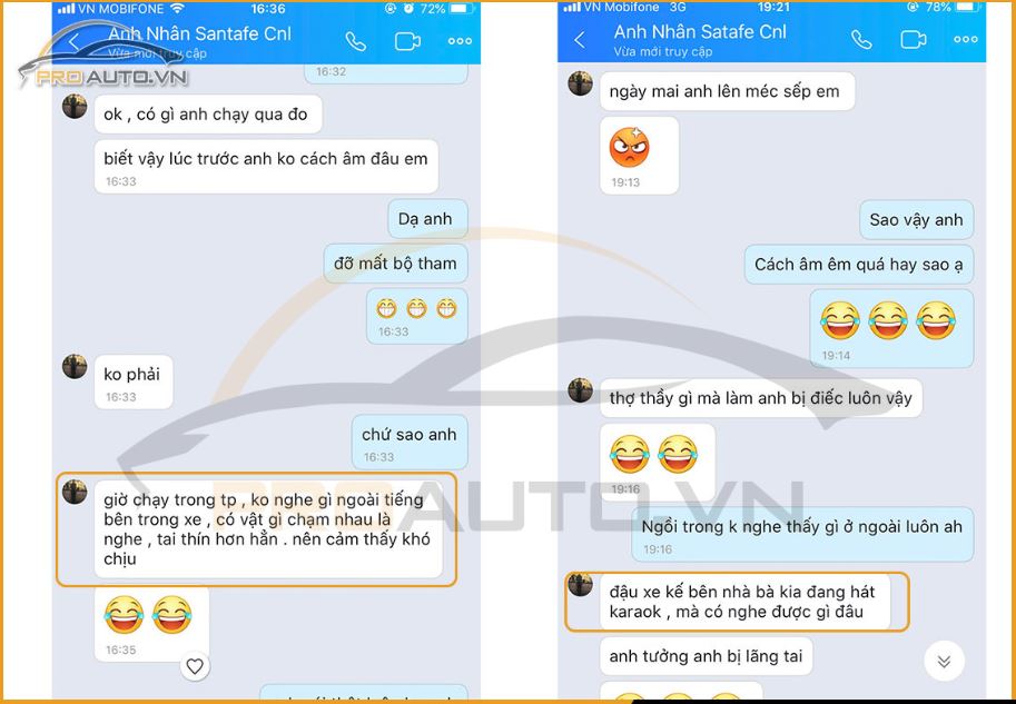 Phản hồi về cách âm xe hơi Gribz