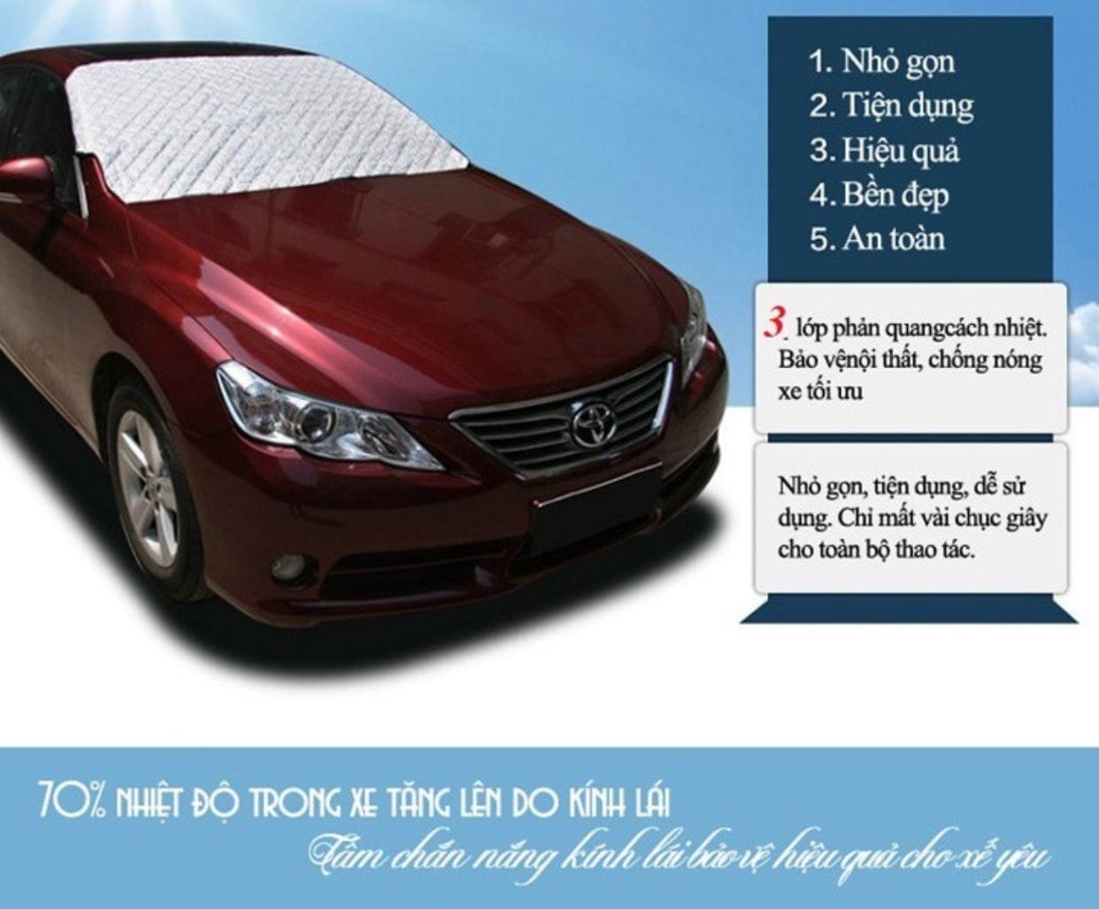 Tấm che kính lái ô tô