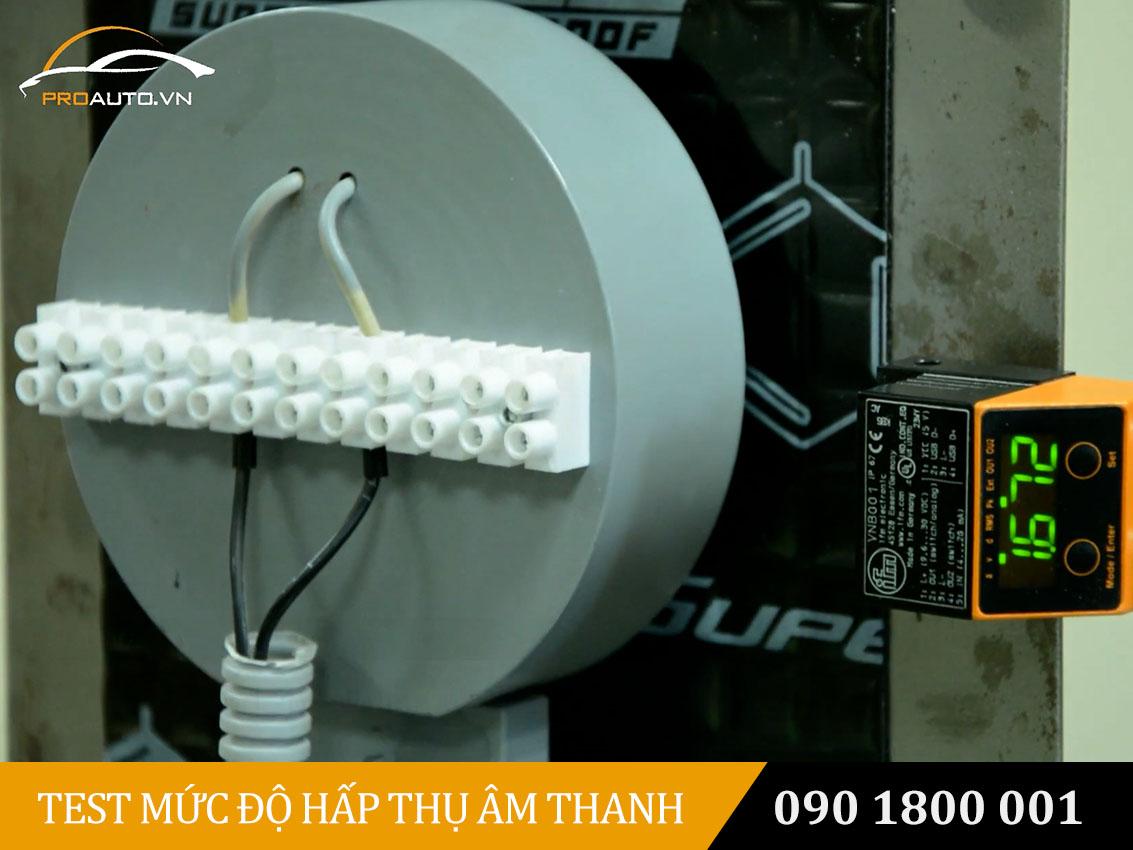 Kiểm tra mức độ hấp thụ âm thanh của cách âm Gribz