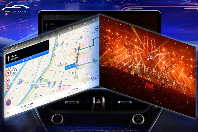 Trải nghiệm chia đôi màn hình Teyes CC3 2K MAX tối ưu