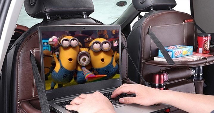 Túi da treo đồ đa năng ghế sau ô tô