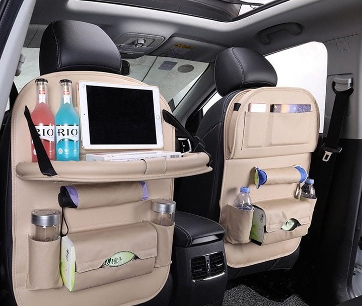 Túi da treo đồ đa năng ghế sau ô tô