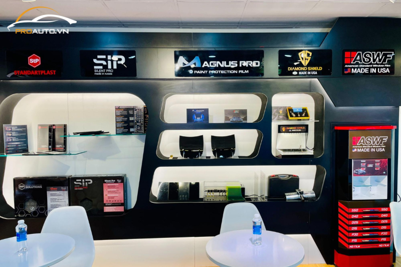 Vị trí trưng bày phim cách nhiệt và test phim cách nhiệt