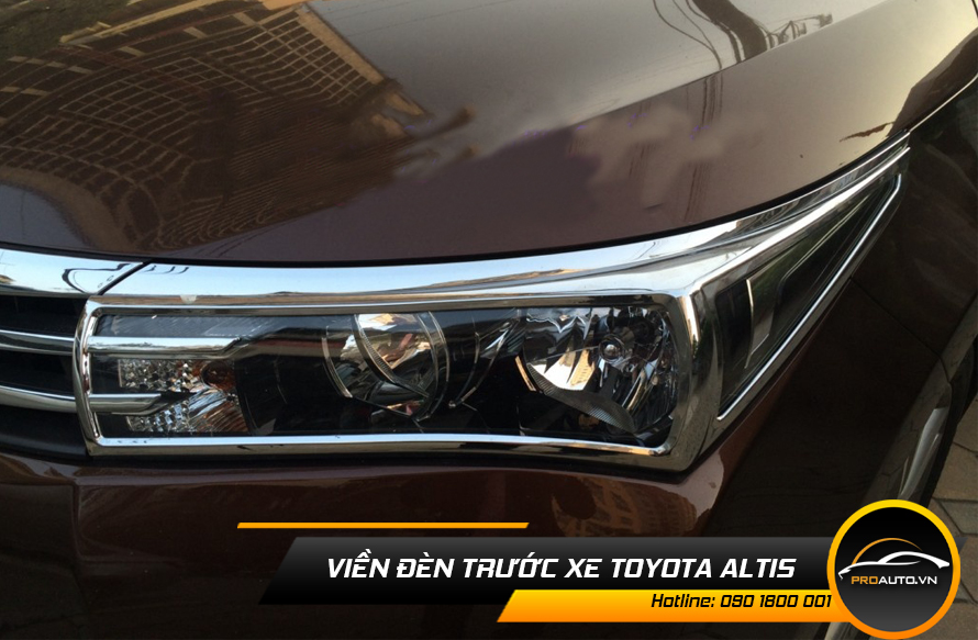 Viền đèn trước xe Toyota Altis