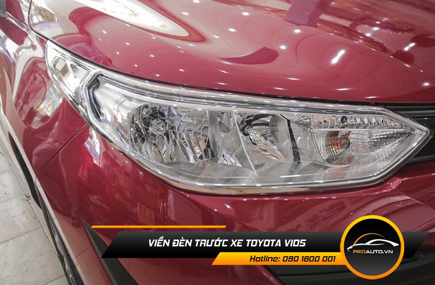 viền đèn trước xe toyota vios