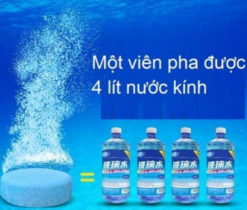 Liều lượng pha viên sủi rửa kính ô tô