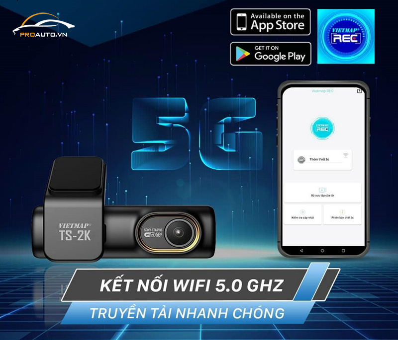 WIFI 5G được trang bị trên camera Vietmap TS-2K Lite
