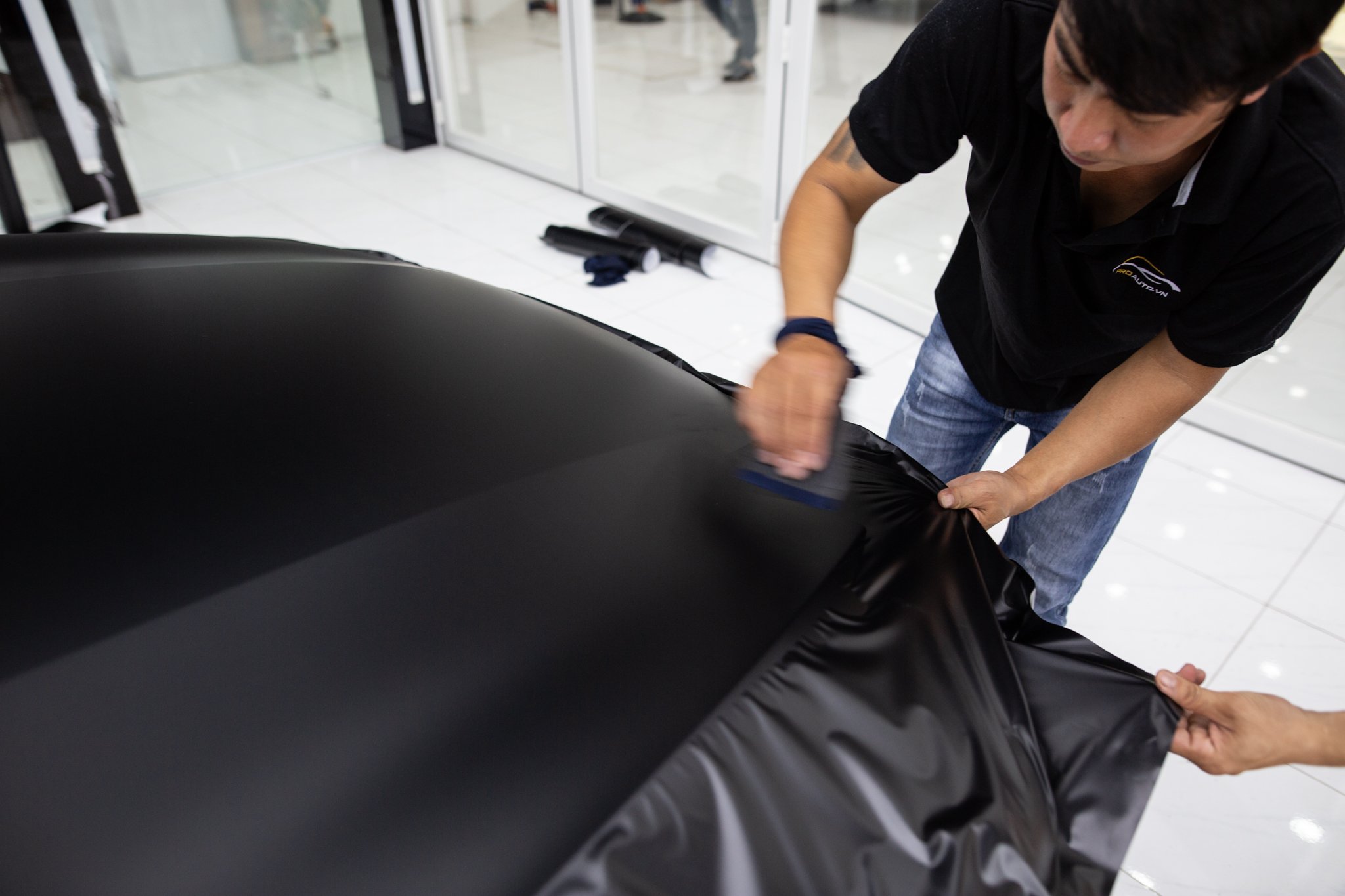 Dán wrap đổi màu xe Kia Cerato