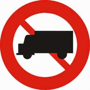 Biển số P.106a “Cấm xe ô tô tải”