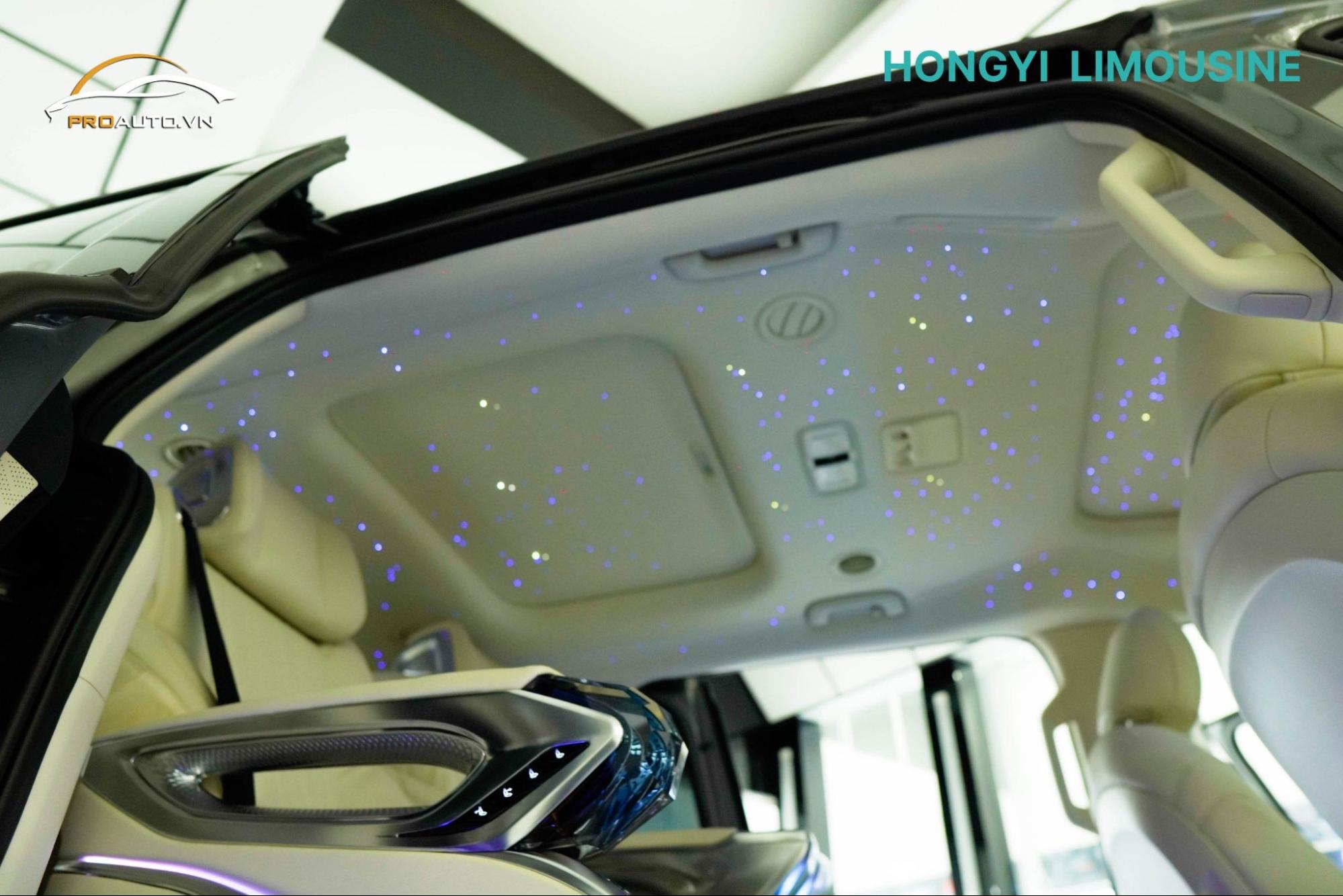 Độ trần ánh sao cho xe Kia Carnival màu kem