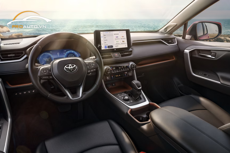 Nội thất Toyota RAV4 2024 sở hữu thiết kế trẻ hóa 