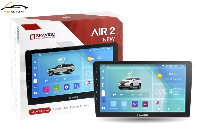Bravigo Air 2 New - Màn hình Android xe điện Wuling Hongguang Mini EV 2024