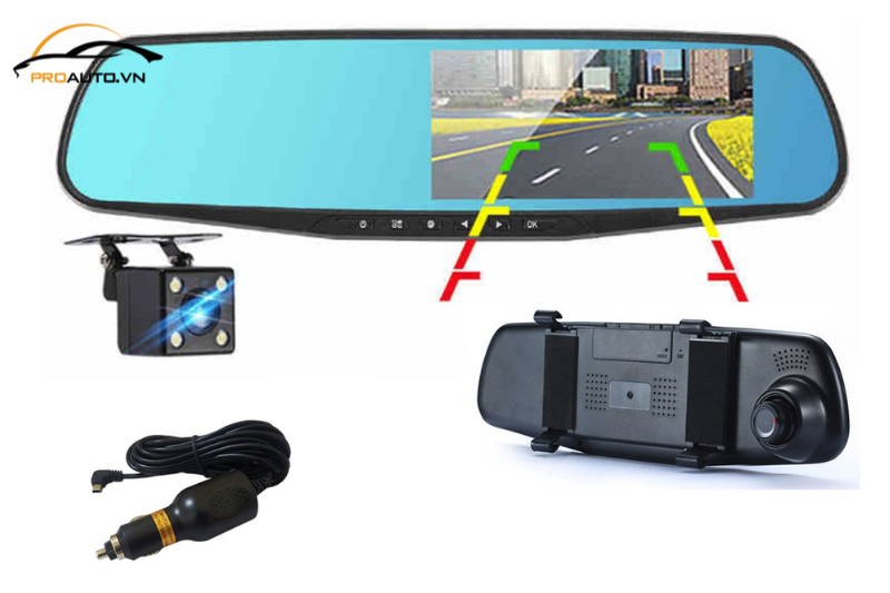 Camera lùi ô tô trên gương chiếu hậu