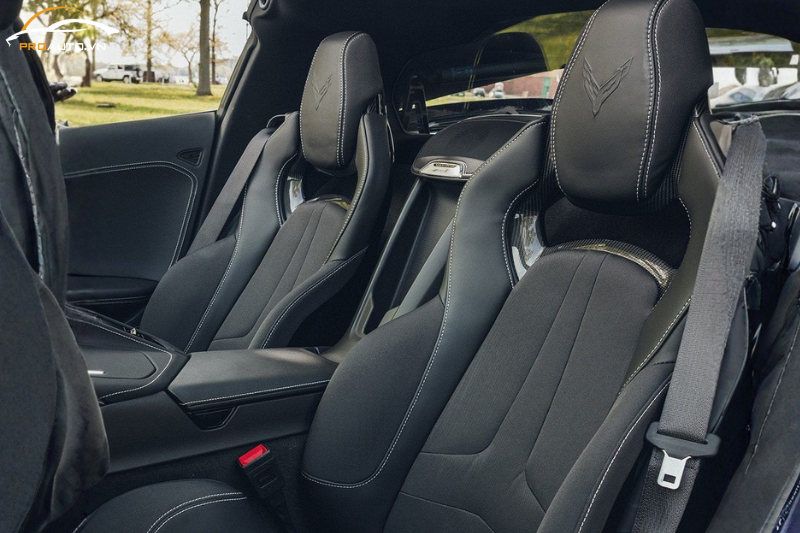 Chevrolet Corvette bọc da đổi màu nội thất ô tô màu đen mạnh mẽ